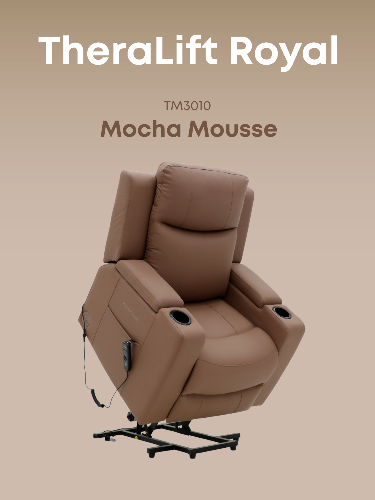 Poltrona com Massagem de Ar TheraLift Royal – Sistema ZenFlow + Elevação