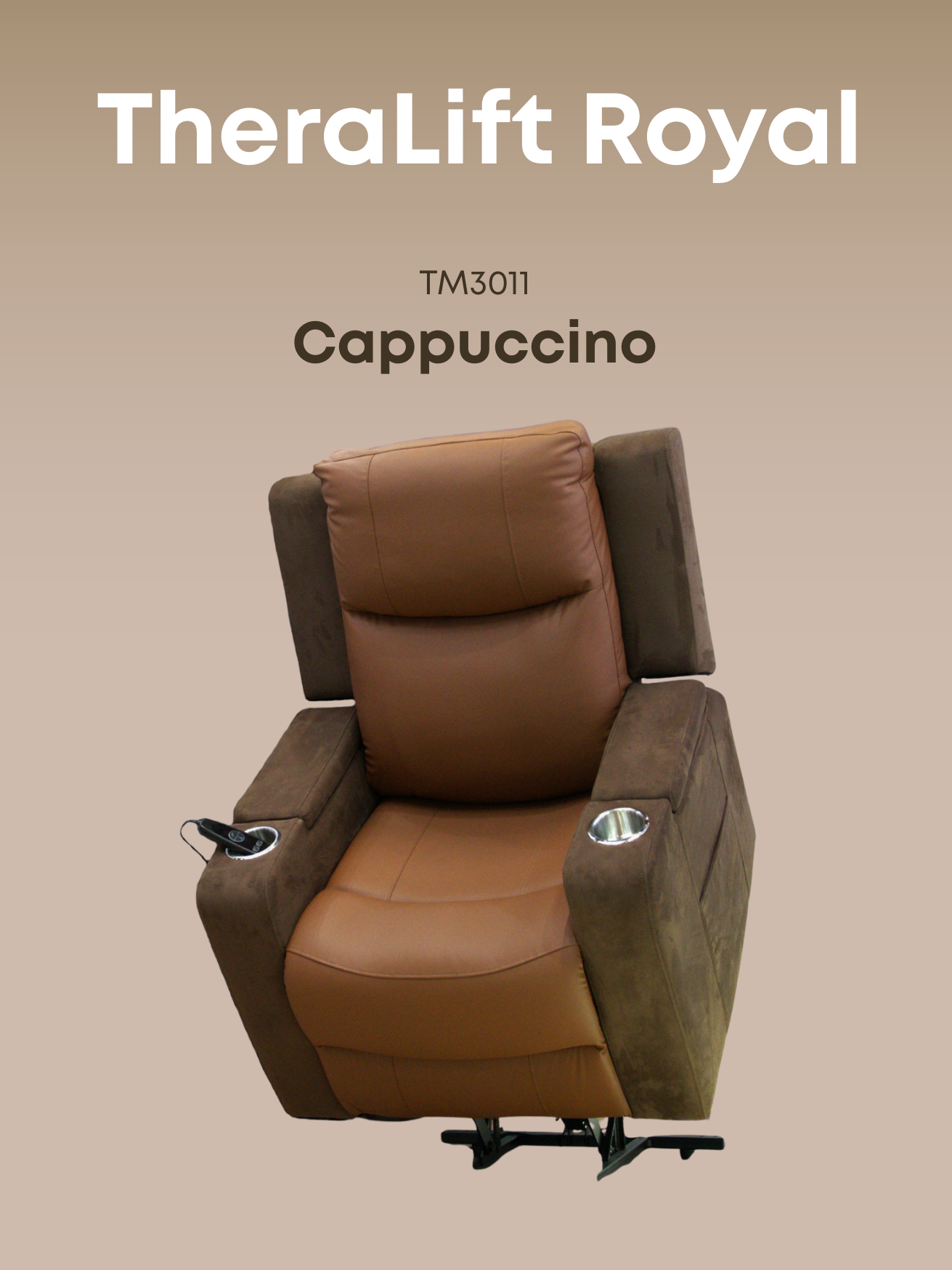 Poltrona com Massagem de Ar TheraLift Royal – Sistema ZenFlow + Elevação
