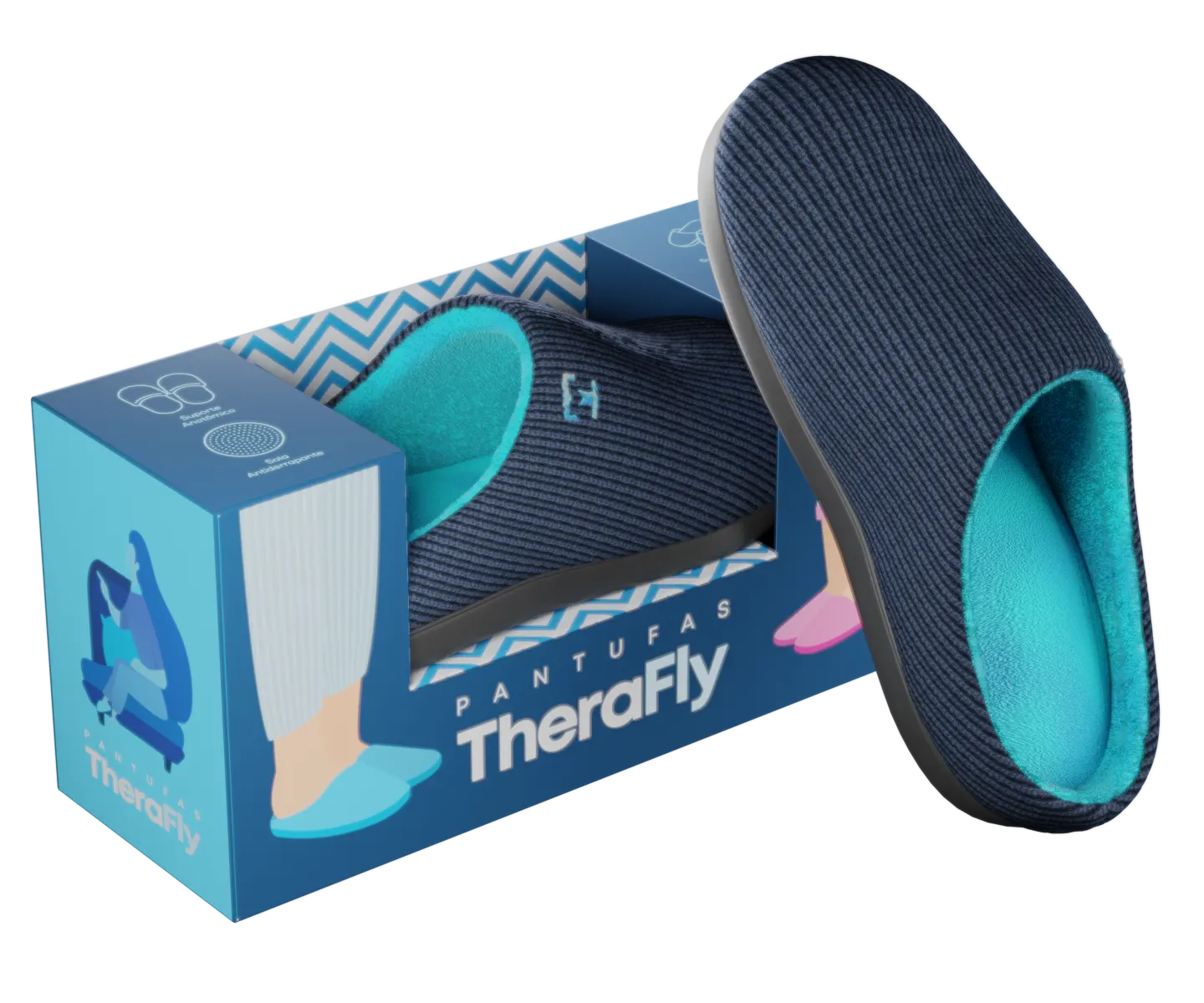 Pantufas de espuma viscoelástica TheraFly
